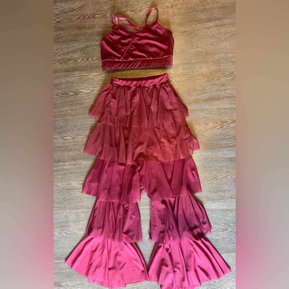 Ruffled Two-Piece Dance Costume, Solo, Halloween Costume